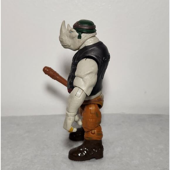 5" Rocksteady With Bat TMNT Out Of The Shadows Playmates 2015 Pre-owned - Picture 3 of 6